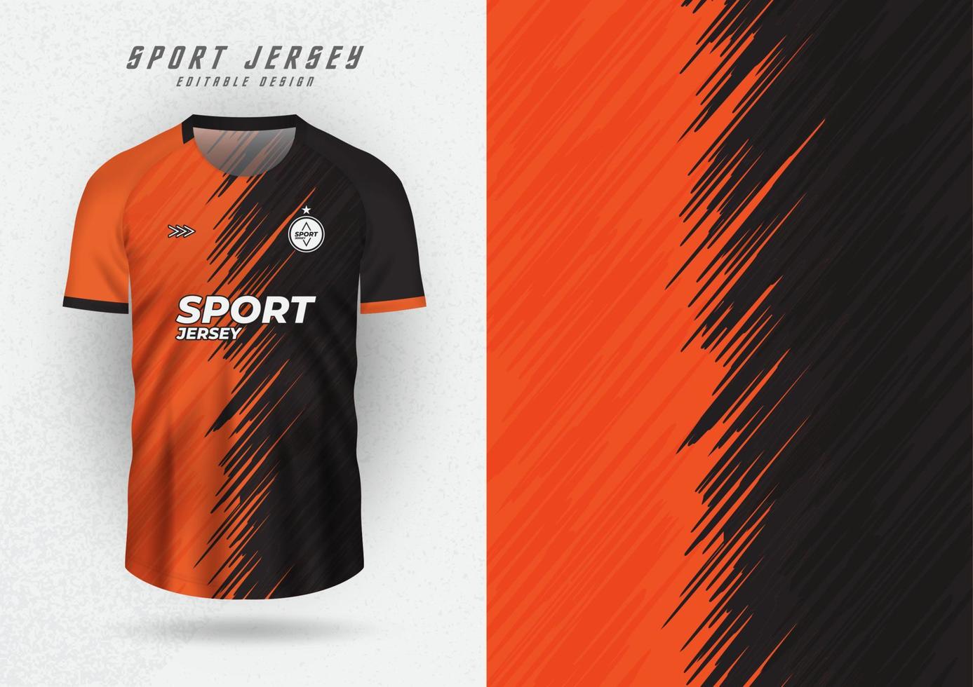 maquete de fundo para camisetas esportivas, camisetas, camisetas de corrida, padrão de pincel laranja e preto esquerdo vetor