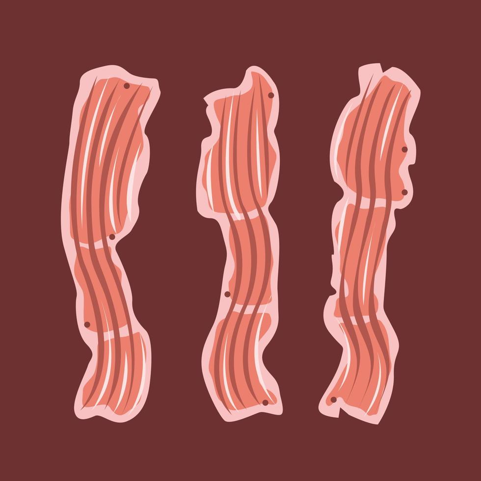 ilustração vetorial de bacon para design gráfico e elemento decorativo vetor