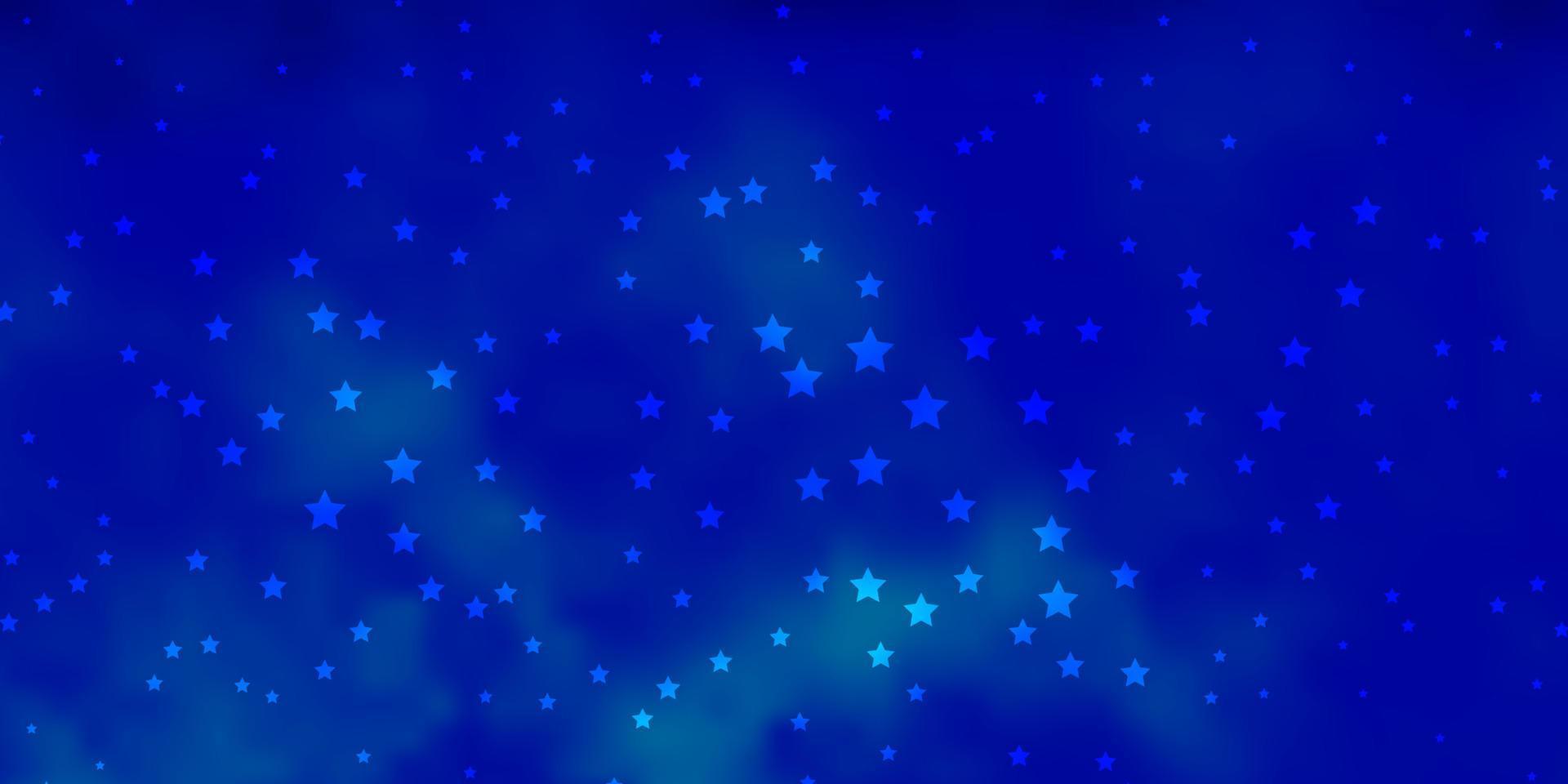 textura vector azul escuro com belas estrelas.