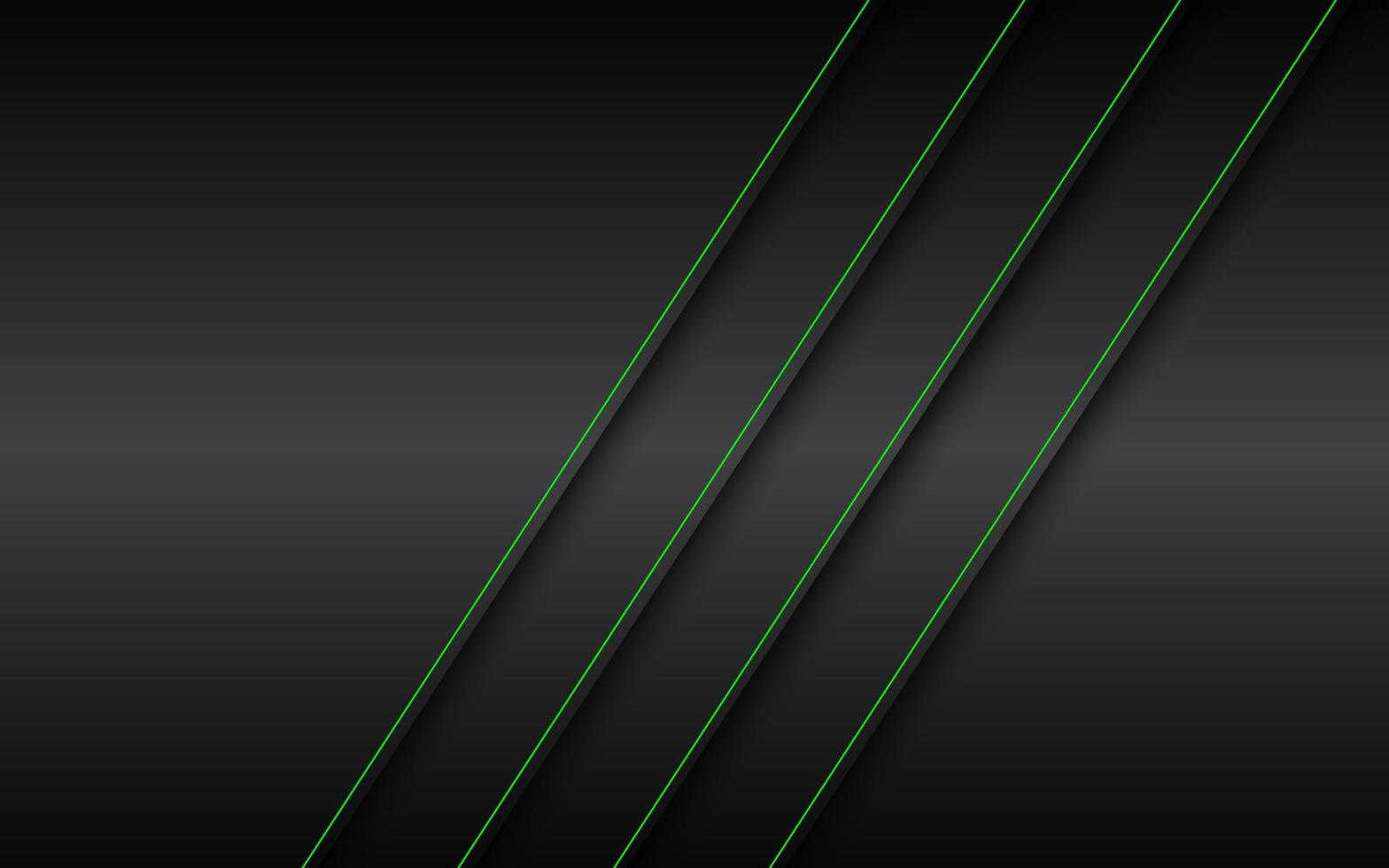 fundo abstrato de metal preto com linhas verdes. conceito de design corporativo vetorial vetor