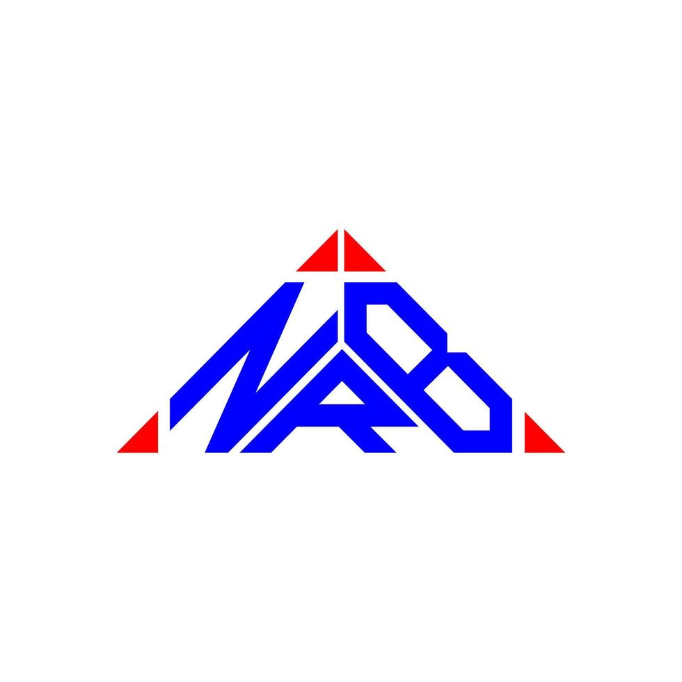 design criativo do logotipo da carta nrb com gráfico vetorial, logotipo simples e moderno do nrb. vetor