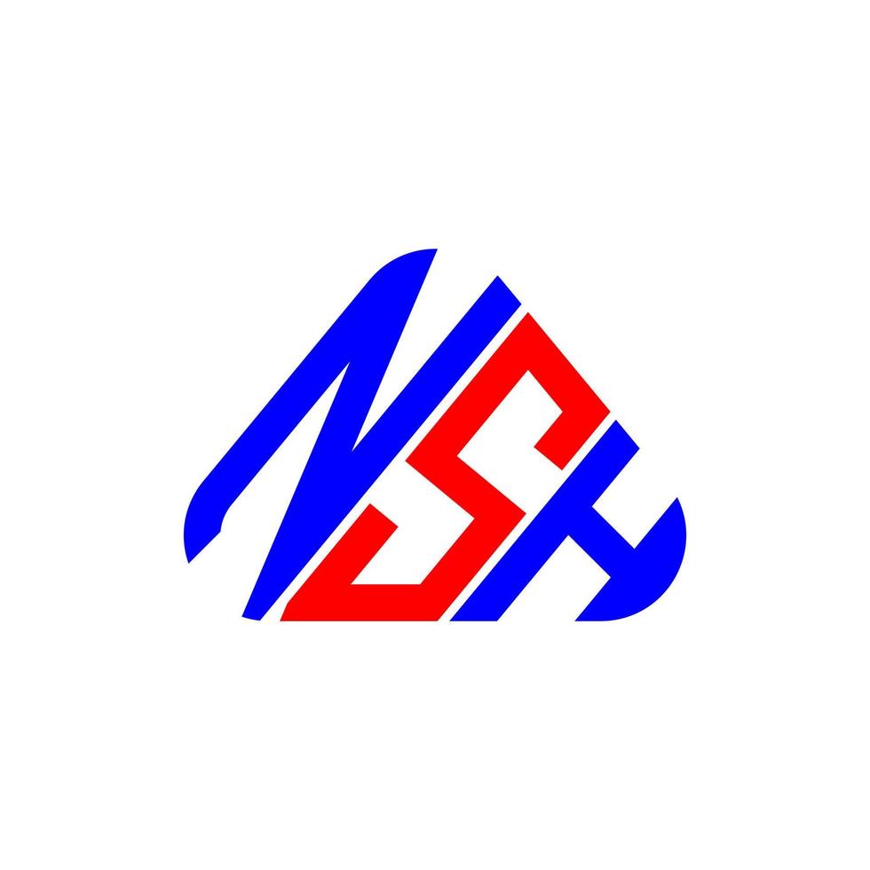 design criativo do logotipo da letra nsh com gráfico vetorial, logotipo nsh simples e moderno. vetor