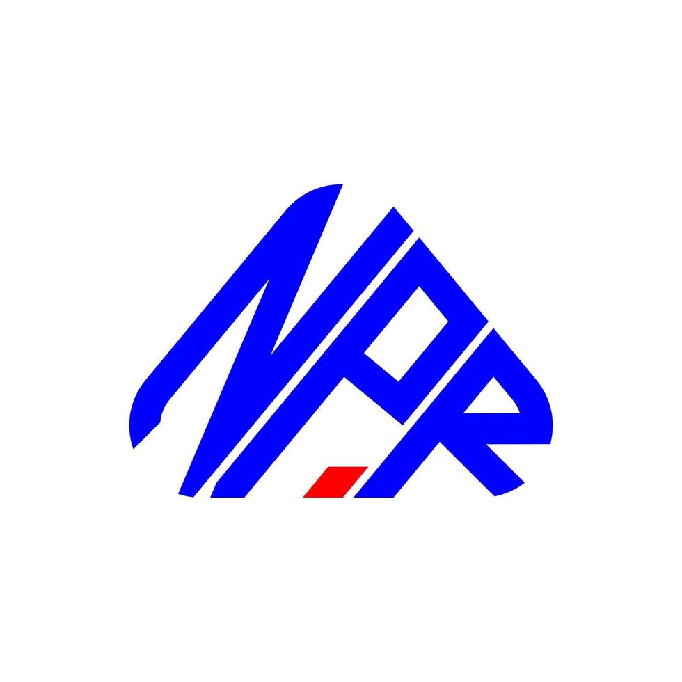 design criativo do logotipo da carta npr com gráfico vetorial, logotipo npr simples e moderno. vetor