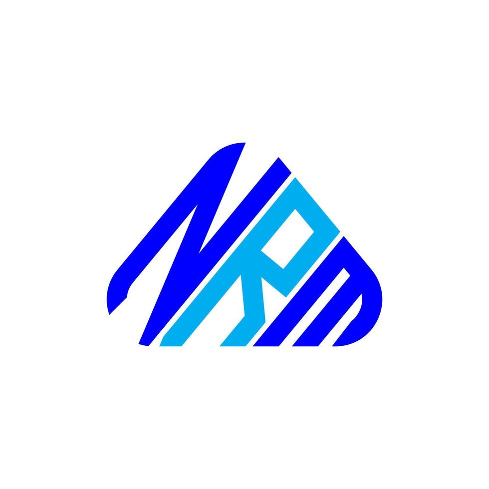 design criativo do logotipo da carta nrm com gráfico vetorial, logotipo simples e moderno do nrm. vetor