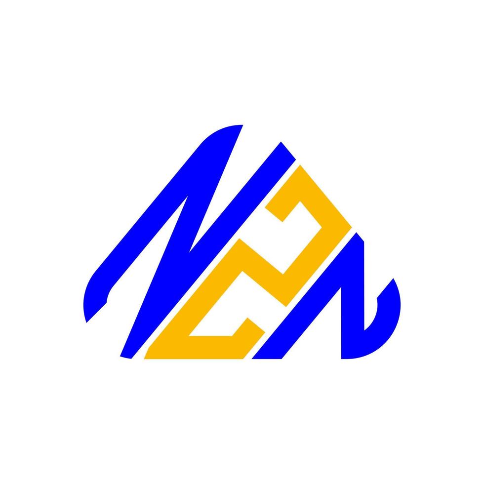 design criativo do logotipo da carta nzn com gráfico vetorial, logotipo simples e moderno da nzn. vetor