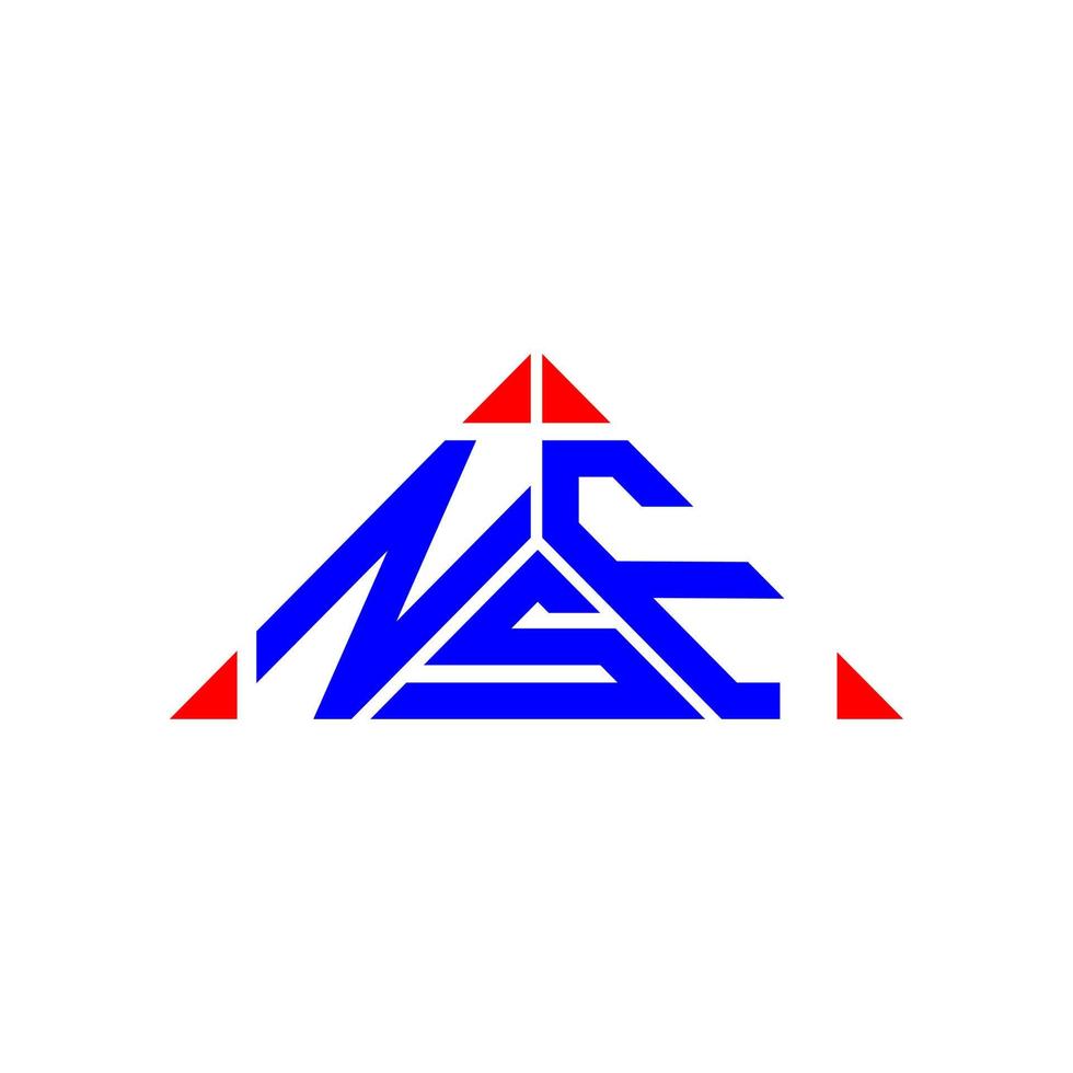design criativo do logotipo da carta nsf com gráfico vetorial, logotipo simples e moderno nsf. vetor
