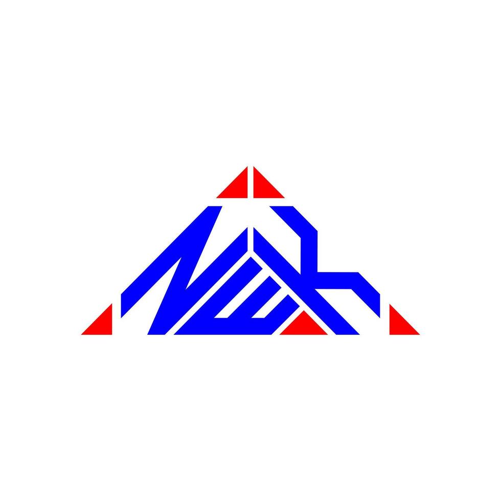 design criativo do logotipo da carta nwk com gráfico vetorial, logotipo simples e moderno da nwk. vetor