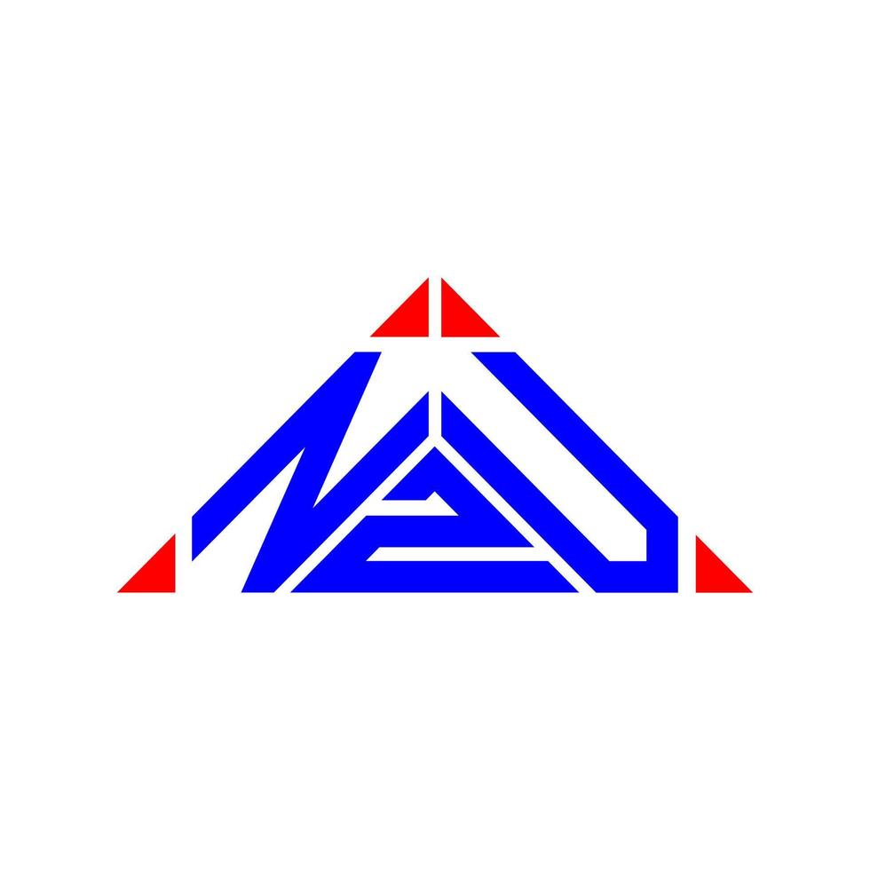 design criativo do logotipo da letra nzu com gráfico vetorial, logotipo simples e moderno do nzu. vetor