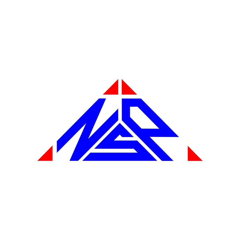 design criativo do logotipo da carta nsp com gráfico vetorial, logotipo simples e moderno do nsp. vetor