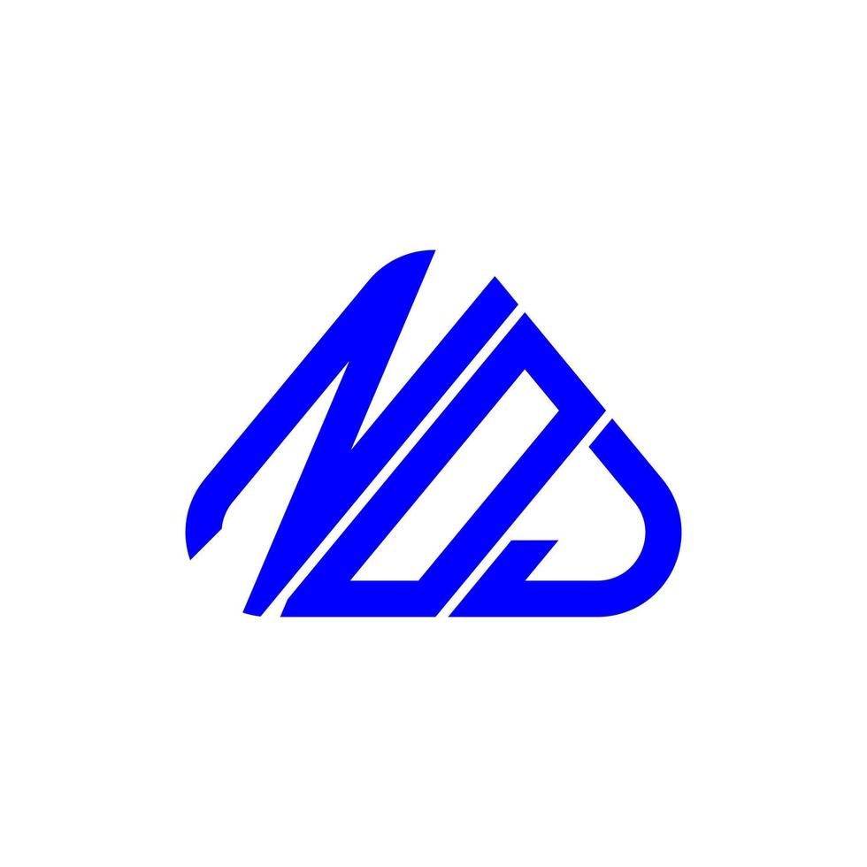 design criativo do logotipo da carta noj com gráfico vetorial, logotipo simples e moderno noj. vetor