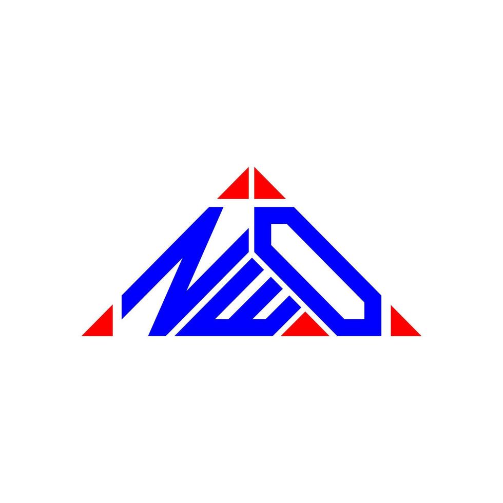 nwo letter logo design criativo com gráfico vetorial, nwo logotipo simples e moderno. vetor