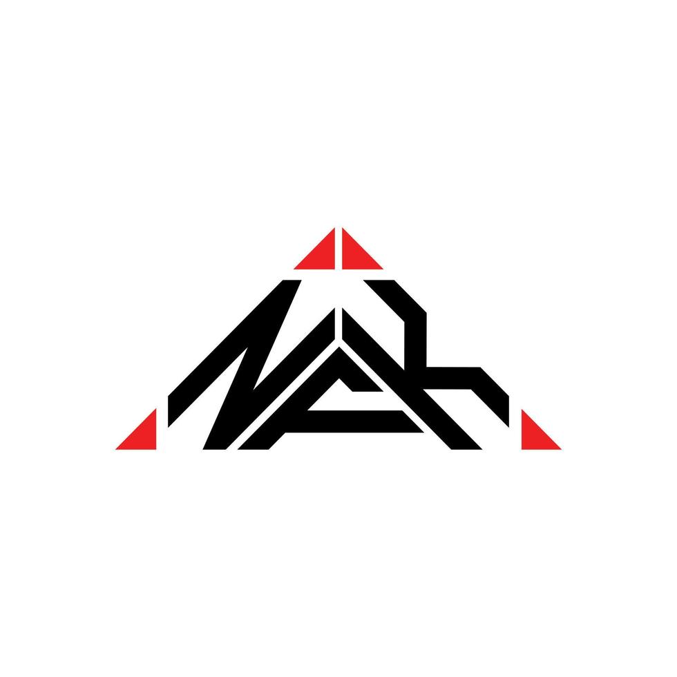 design criativo do logotipo da carta nfk com gráfico vetorial, logotipo nfk simples e moderno. vetor