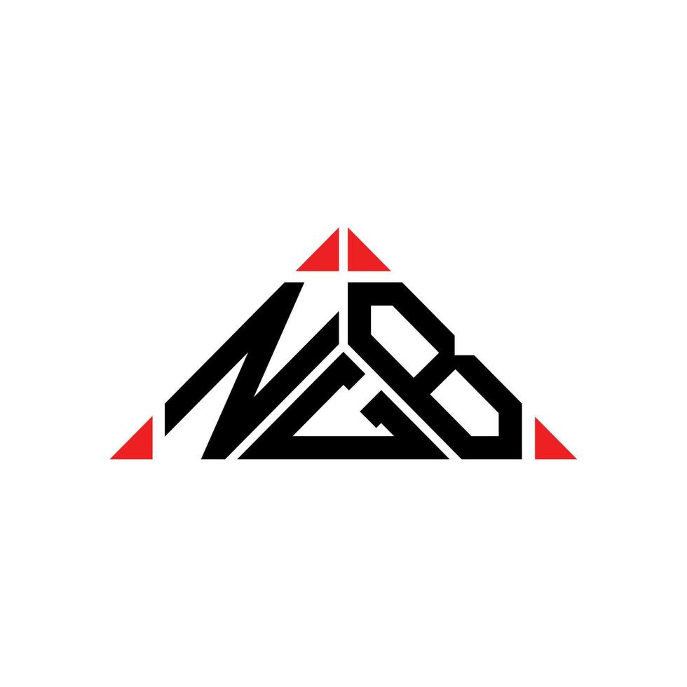 design criativo do logotipo da letra ngb com gráfico vetorial, logotipo simples e moderno da ngb. vetor