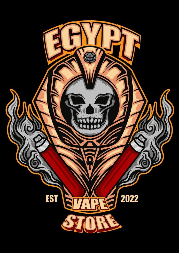 ilustração da loja vape do egito vetor