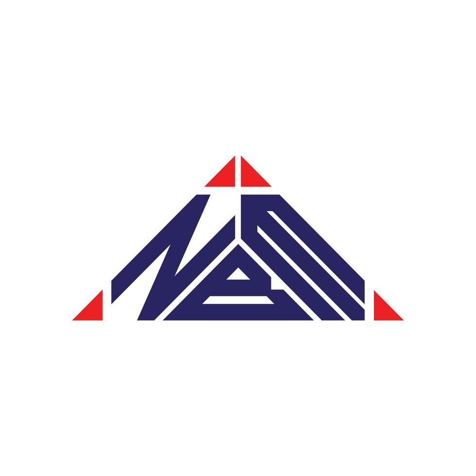 design criativo do logotipo da carta nbm com gráfico vetorial, logotipo simples e moderno do nbm. vetor