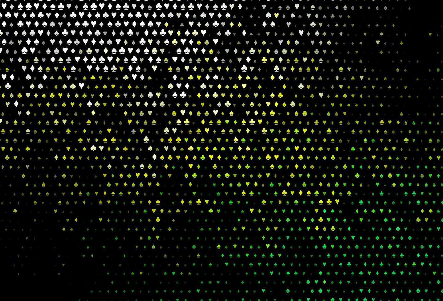 fundo vector verde e amarelo escuro com sinais de cartões.