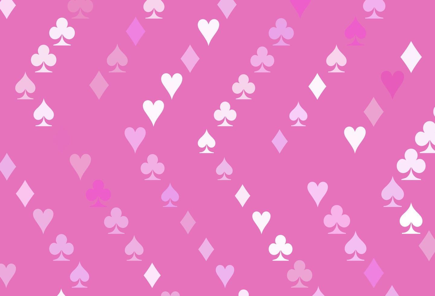 capa de vetor rosa claro com símbolos de aposta.