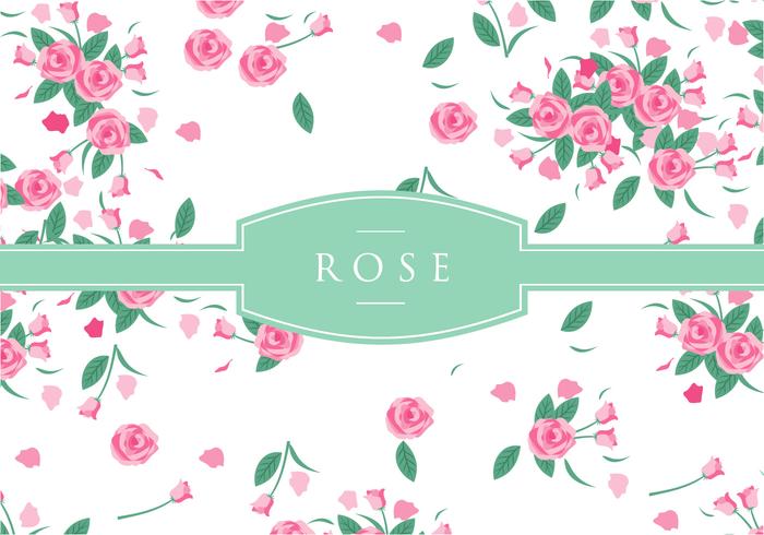 Rosa rosa disty padrão vetor livre
