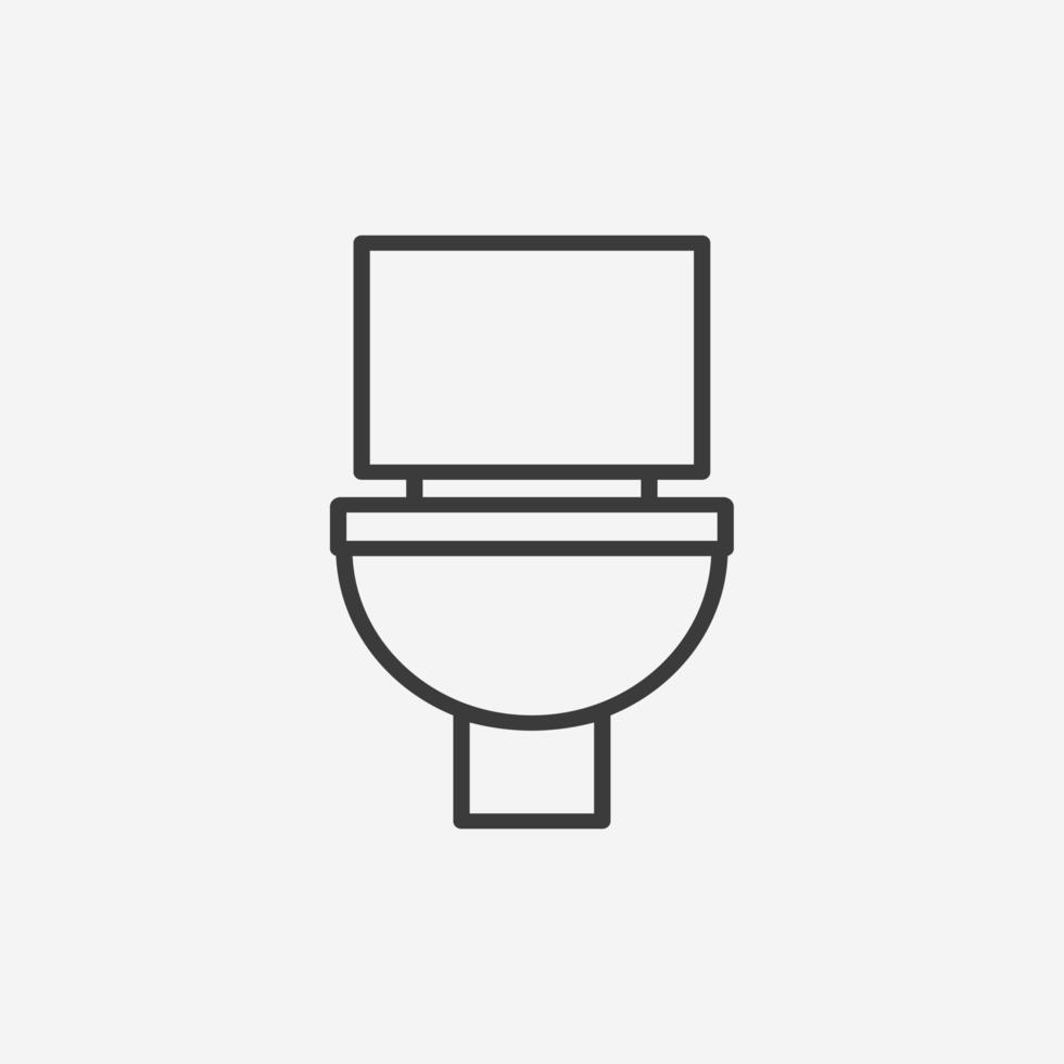 vaso sanitário, sinal de símbolo de vetor de ícone isolado wc
