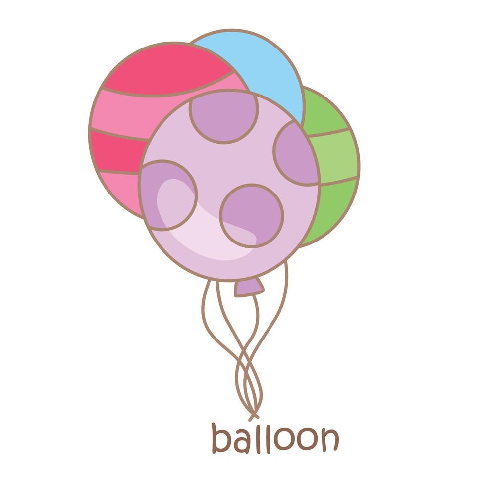alfabeto b para clipart de vetor de ilustração de balão