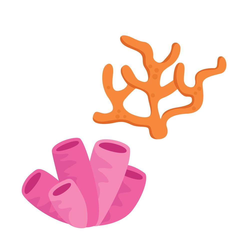 clipart de vetor de ilustração de planta de coral subaquático