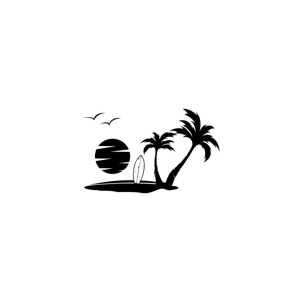 Olá logotipo de verão. ilustração vetorial de logotipo de praia de verão vetor
