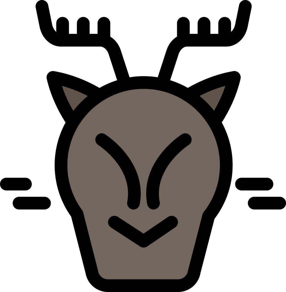 modelo de banner de ícone de vetor de ícone de cor plana de rena do Canadá alpino