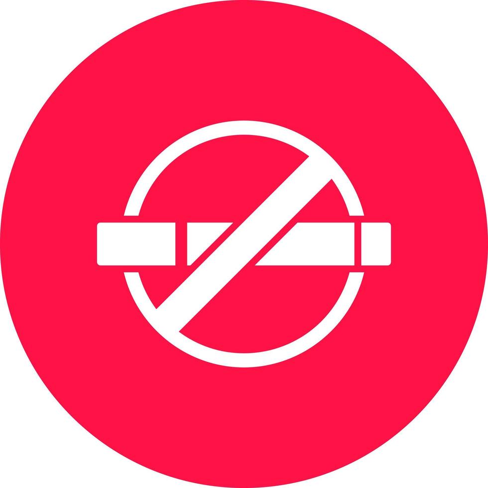 design de ícone criativo sem fumar vetor