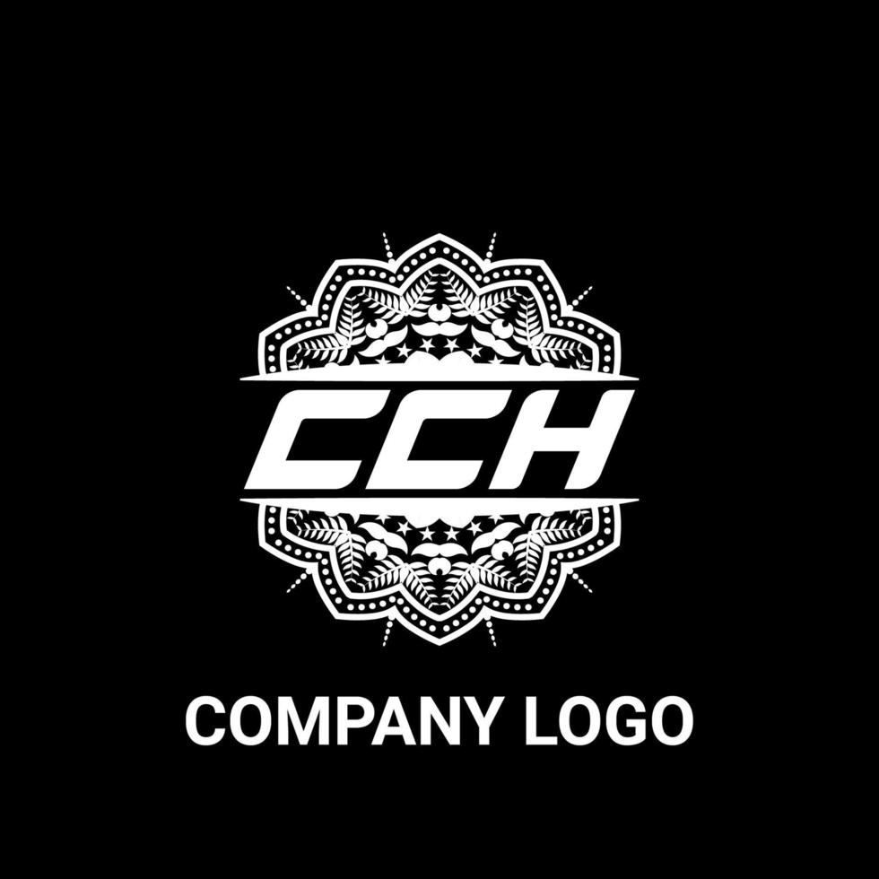 logotipo de forma de mandala de royalties de carta cch. logotipo da arte do pincel cch. logotipo cch para uma empresa, negócios e uso comercial. vetor