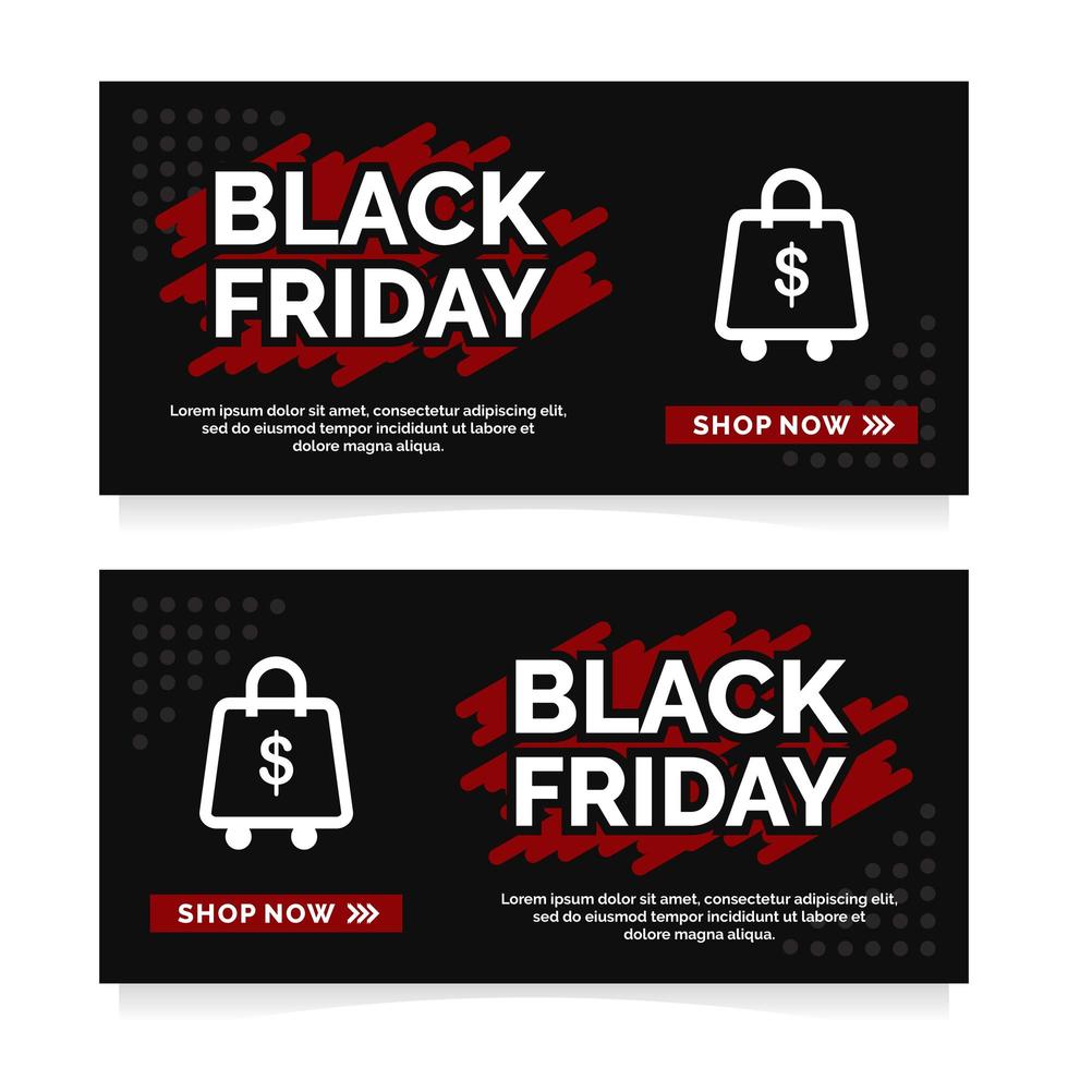 modelo de design de banner black friday vetor