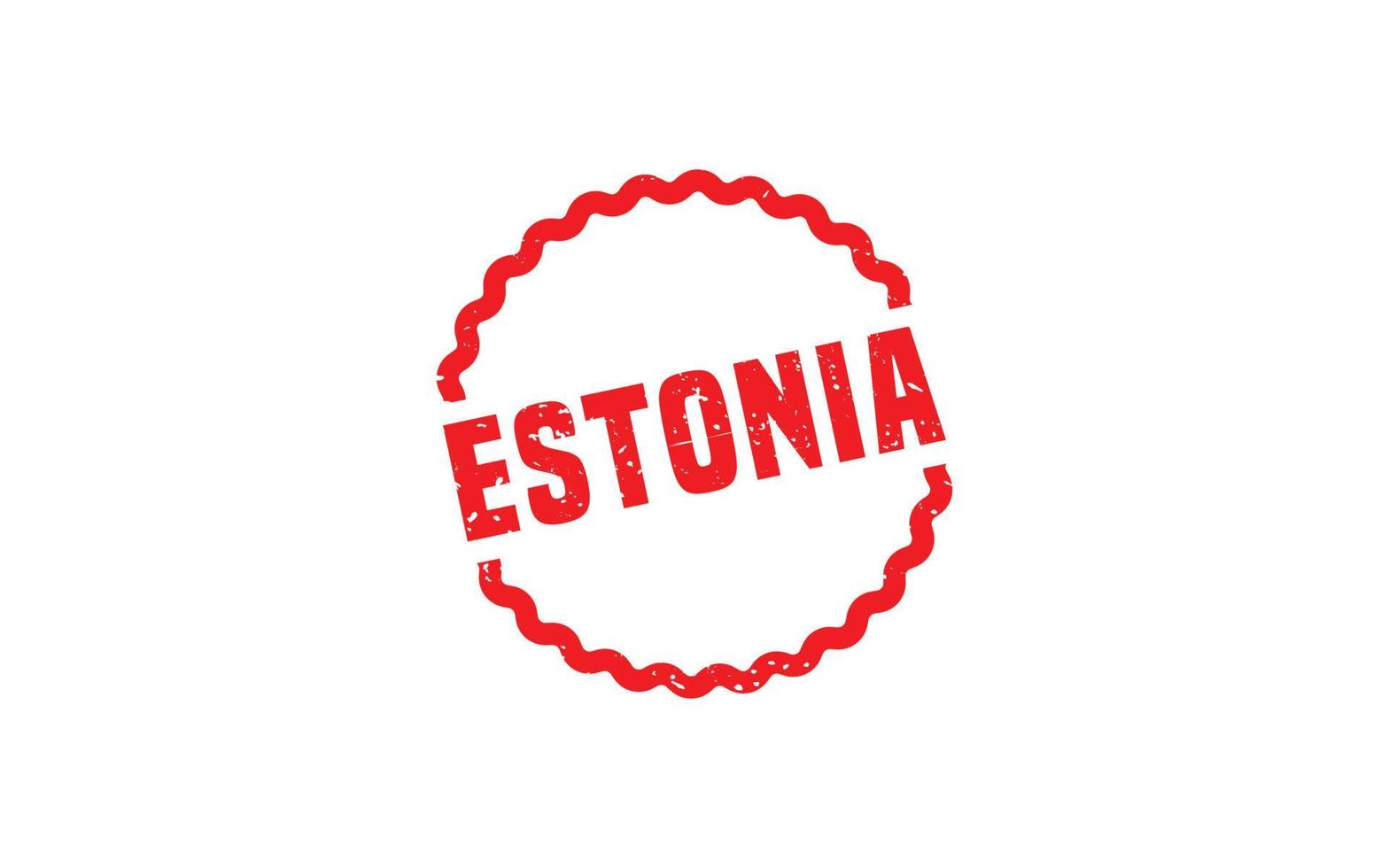 borracha de carimbo da estônia com estilo grunge em fundo branco vetor
