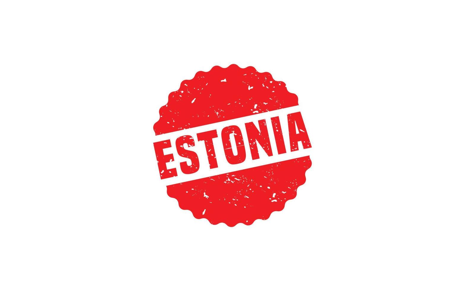 borracha de carimbo da estônia com estilo grunge em fundo branco vetor