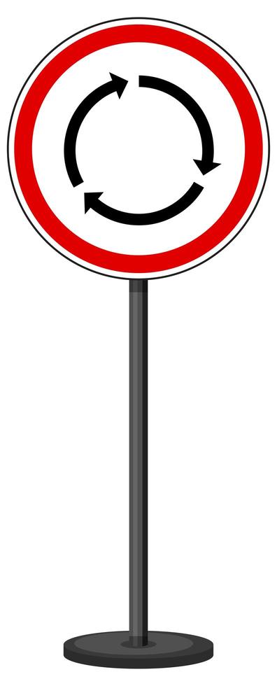 sinal de trânsito vermelho sobre fundo branco vetor