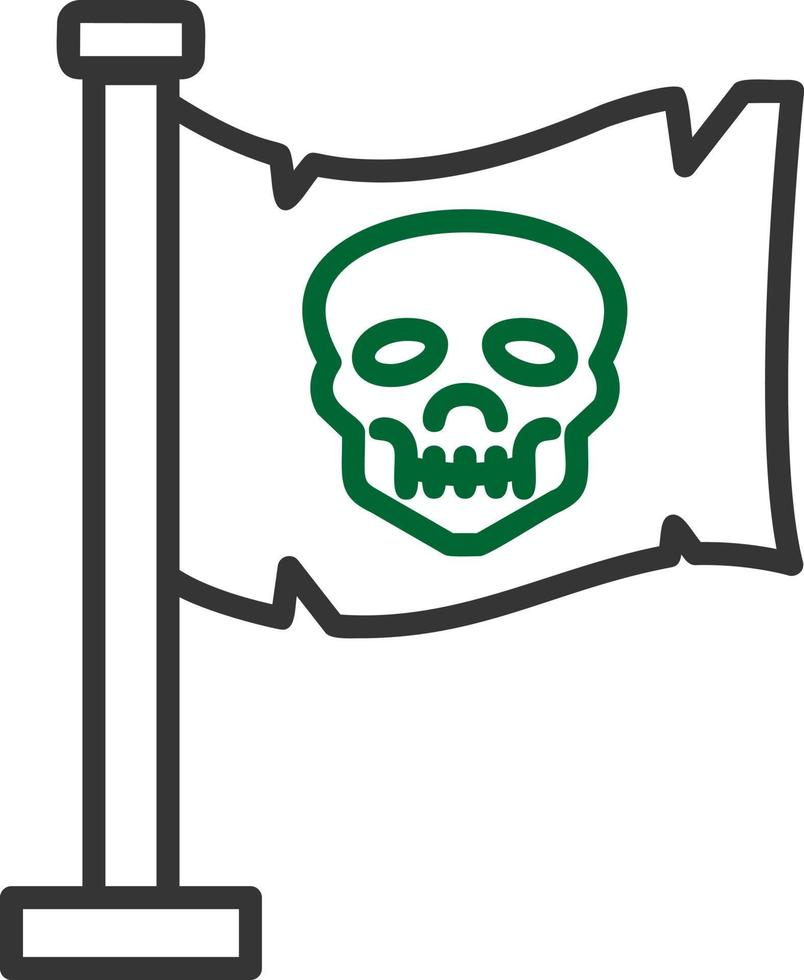 design de ícone criativo de bandeira de piratas vetor