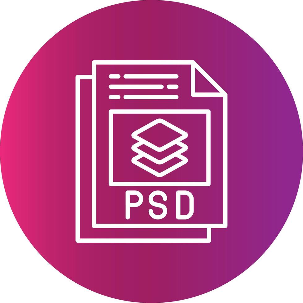 design de ícone criativo de arquivo psd vetor