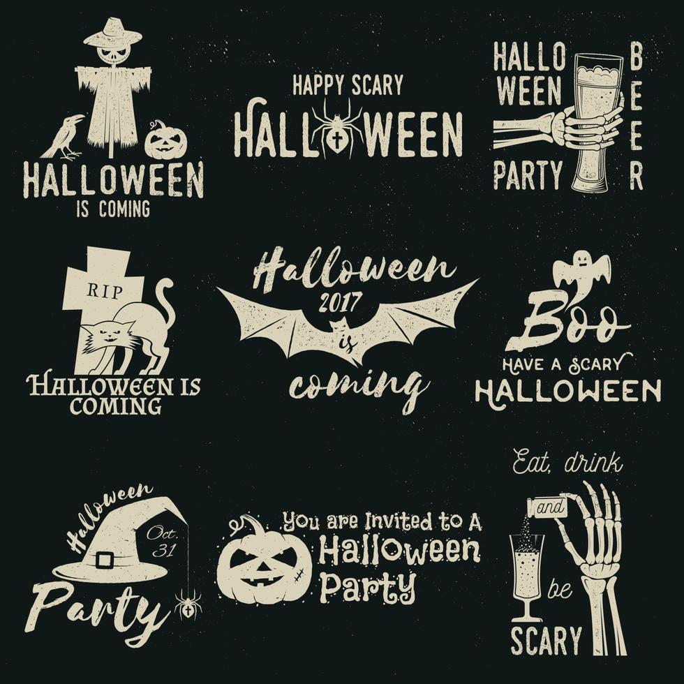 conjunto de coleção de celebração de halloween. vetor