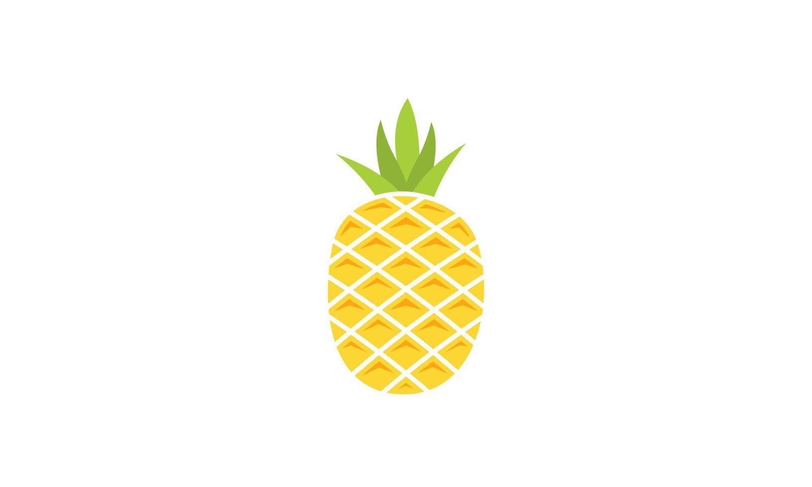 logotipo de abacaxi. ilustração de abacaxi, frutas de verão, para uma vida saudável e natural. vetor