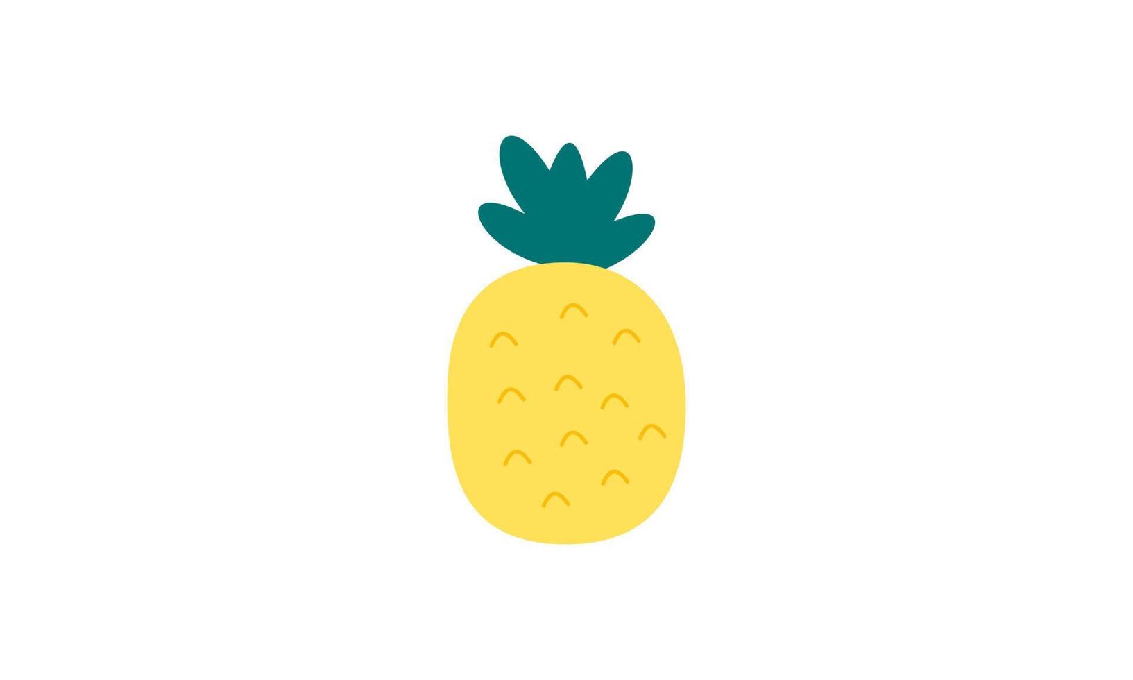 logotipo de abacaxi. ilustração de abacaxi, frutas de verão, para uma vida saudável e natural. vetor