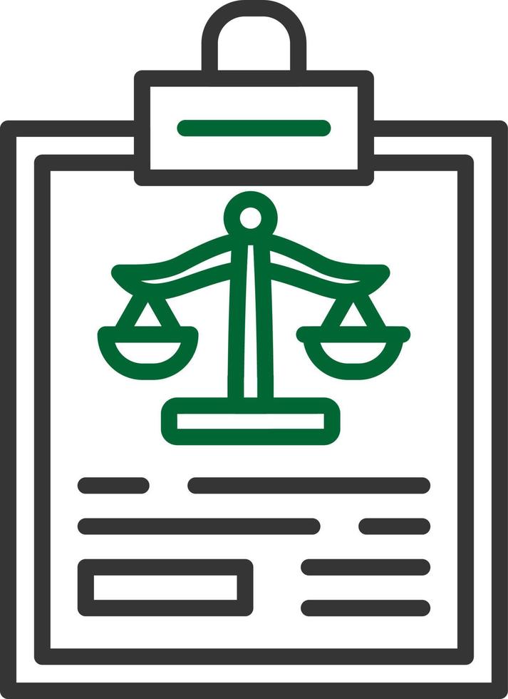 design de ícone criativo de ação judicial vetor