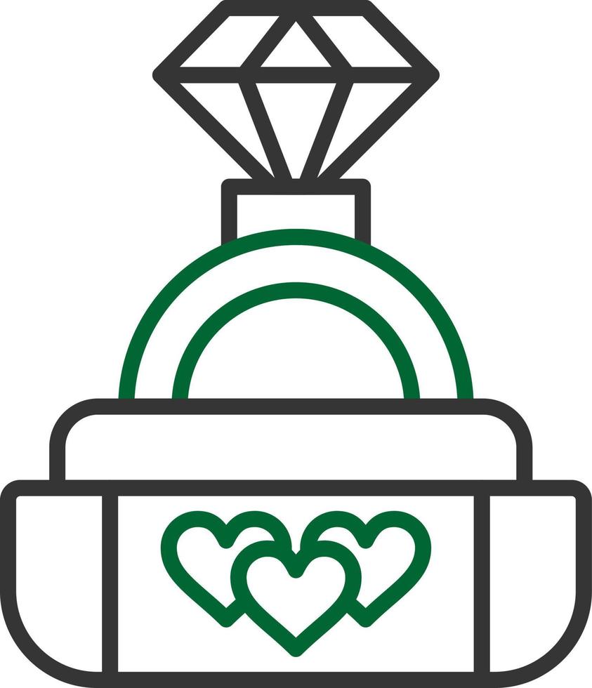 design de ícone criativo de aliança de casamento vetor