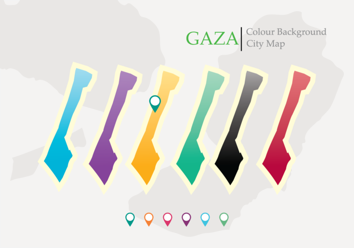 Mapa do vetor da faixa de Gaza