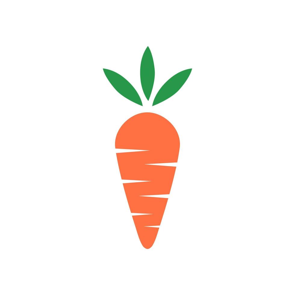 logotipo de vetor abstrato de cenoura