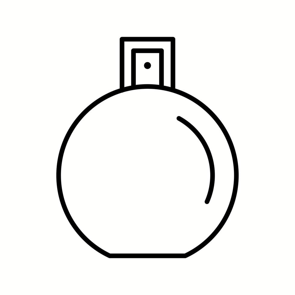 ícone de linha de vetor de frasco de perfume exclusivo
