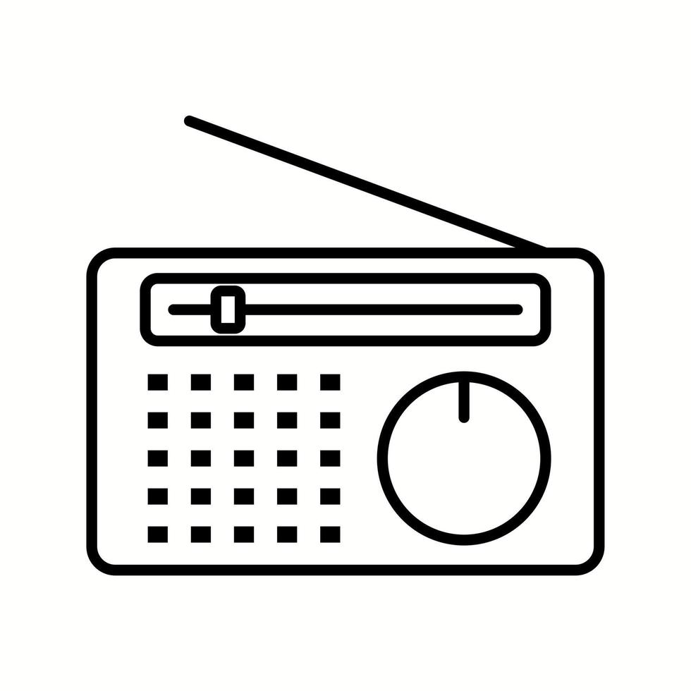 ícone de linha de vetor de rádio exclusivo