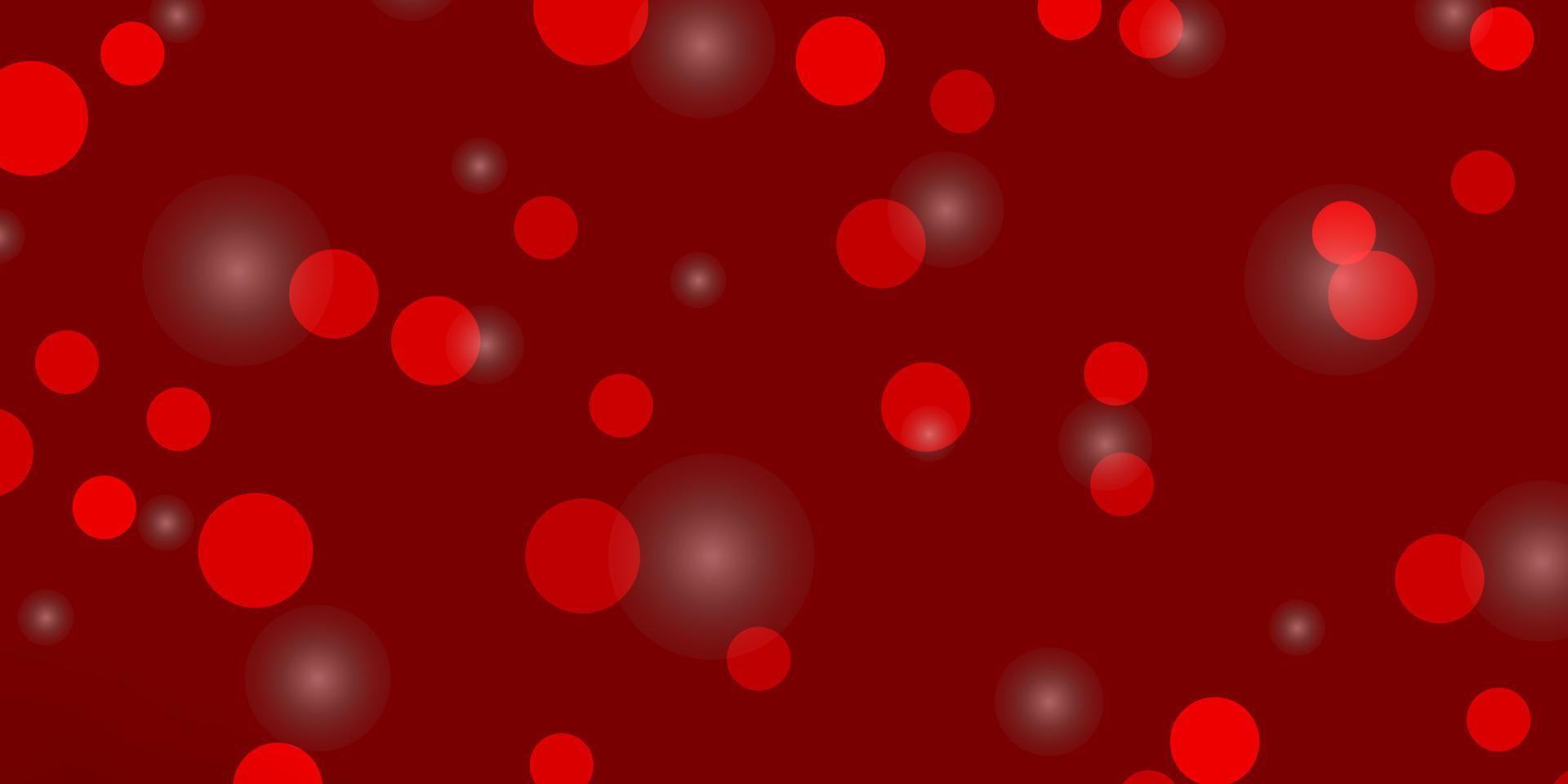 fundo vector vermelho claro com círculos, estrelas.