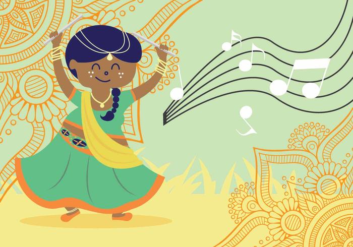 Garba poster vector