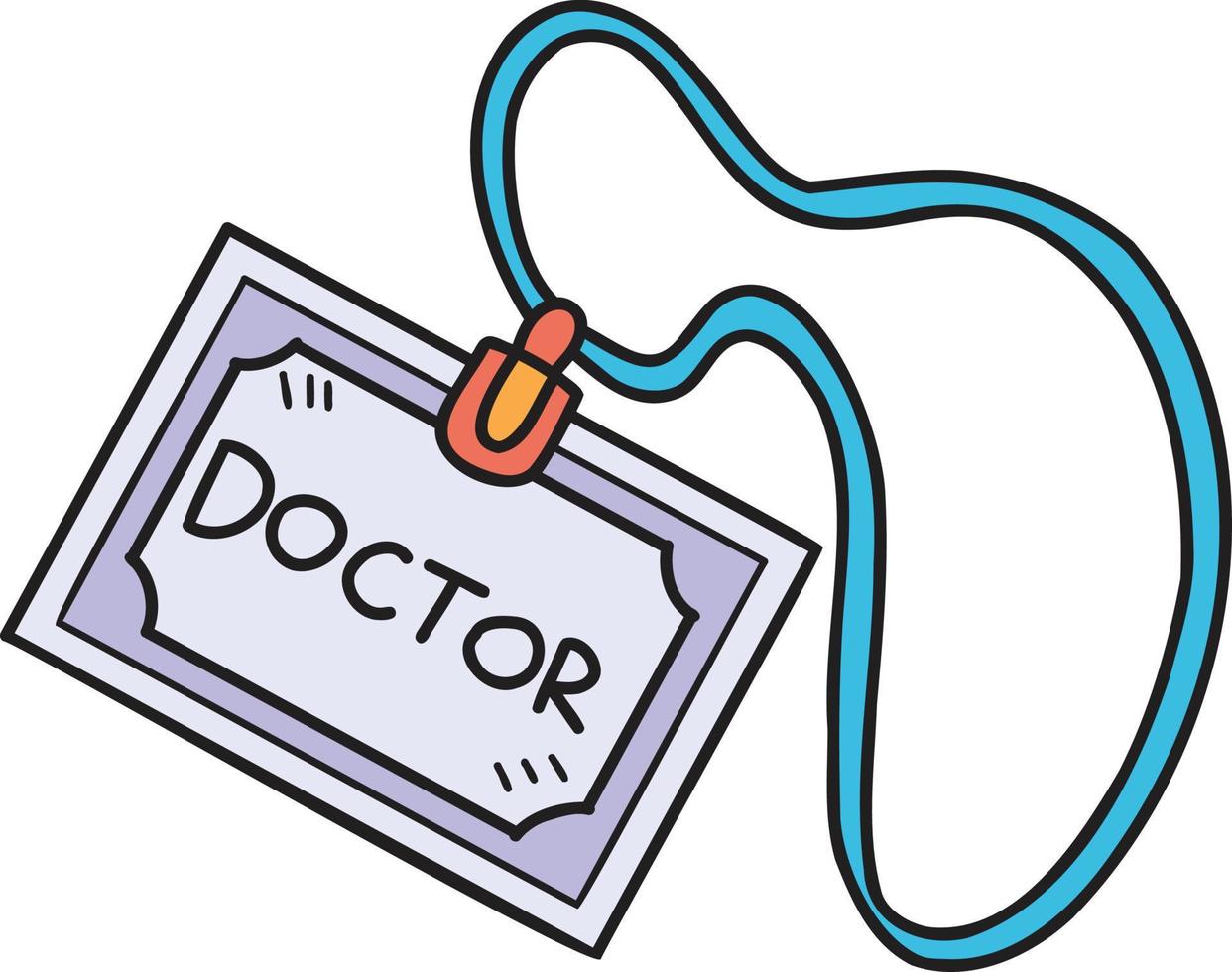 ilustração de marca de médico desenhada à mão vetor