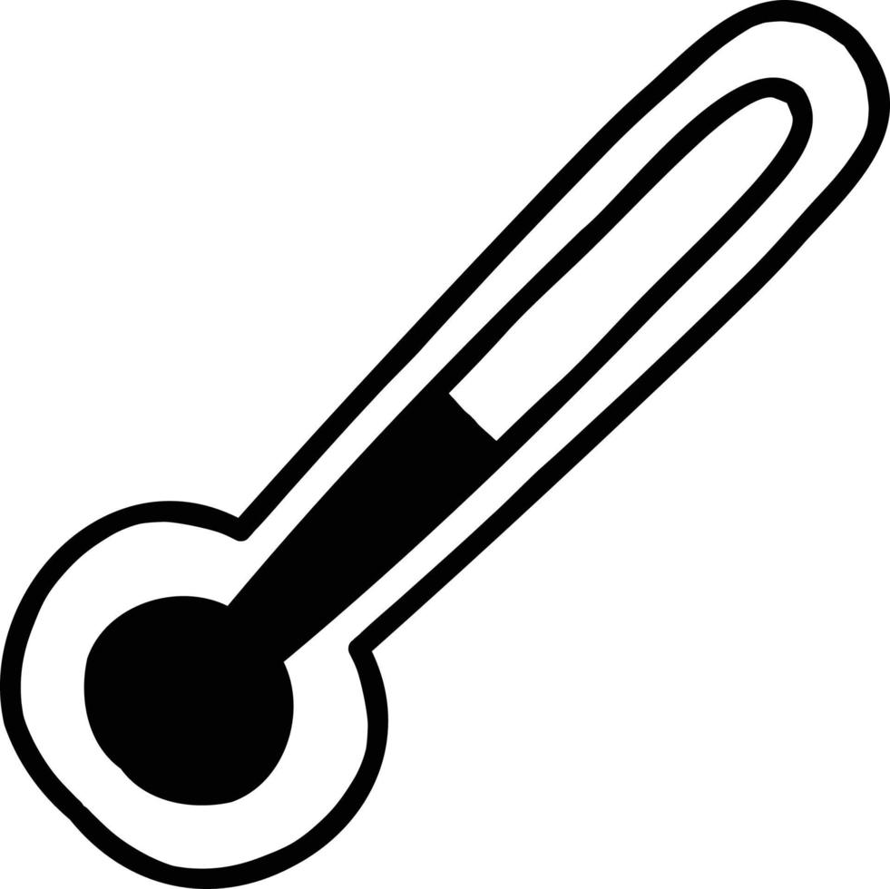 ilustração de termômetro desenhado à mão vetor