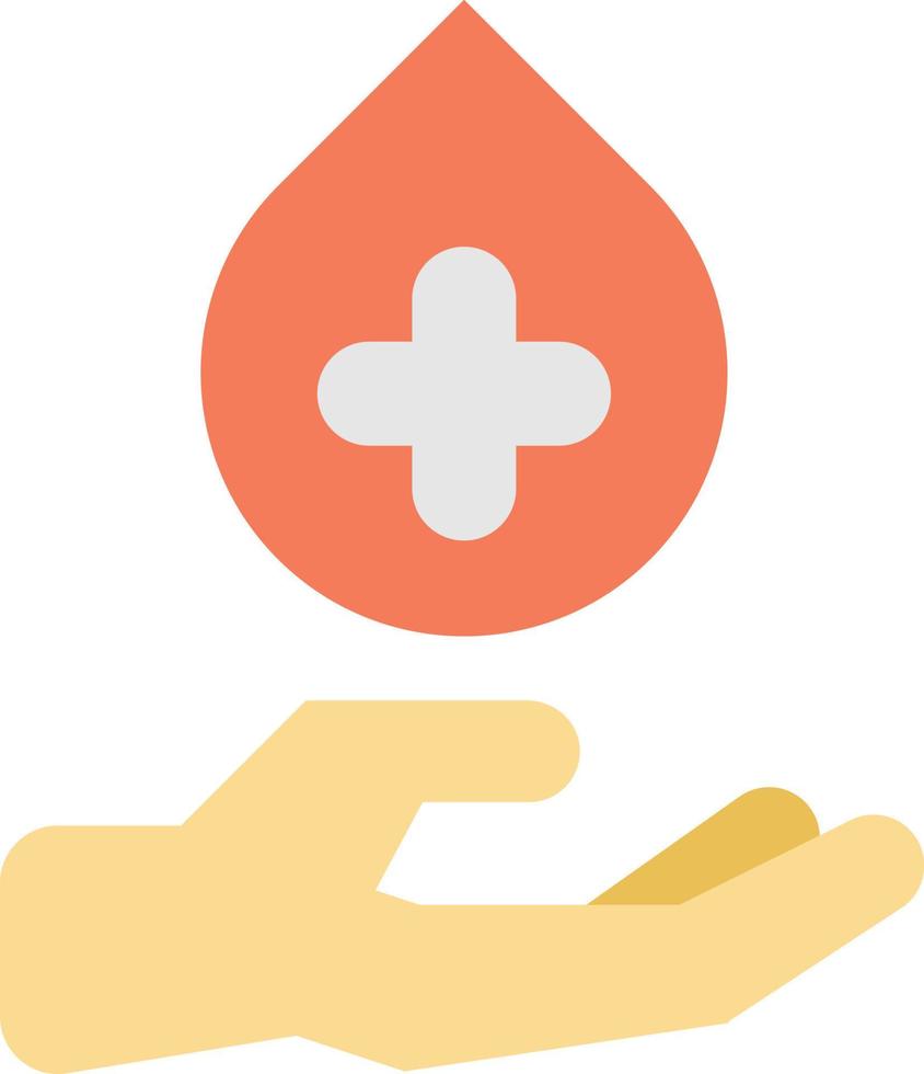 mãos e ilustração de doação de sangue em estilo minimalista vetor