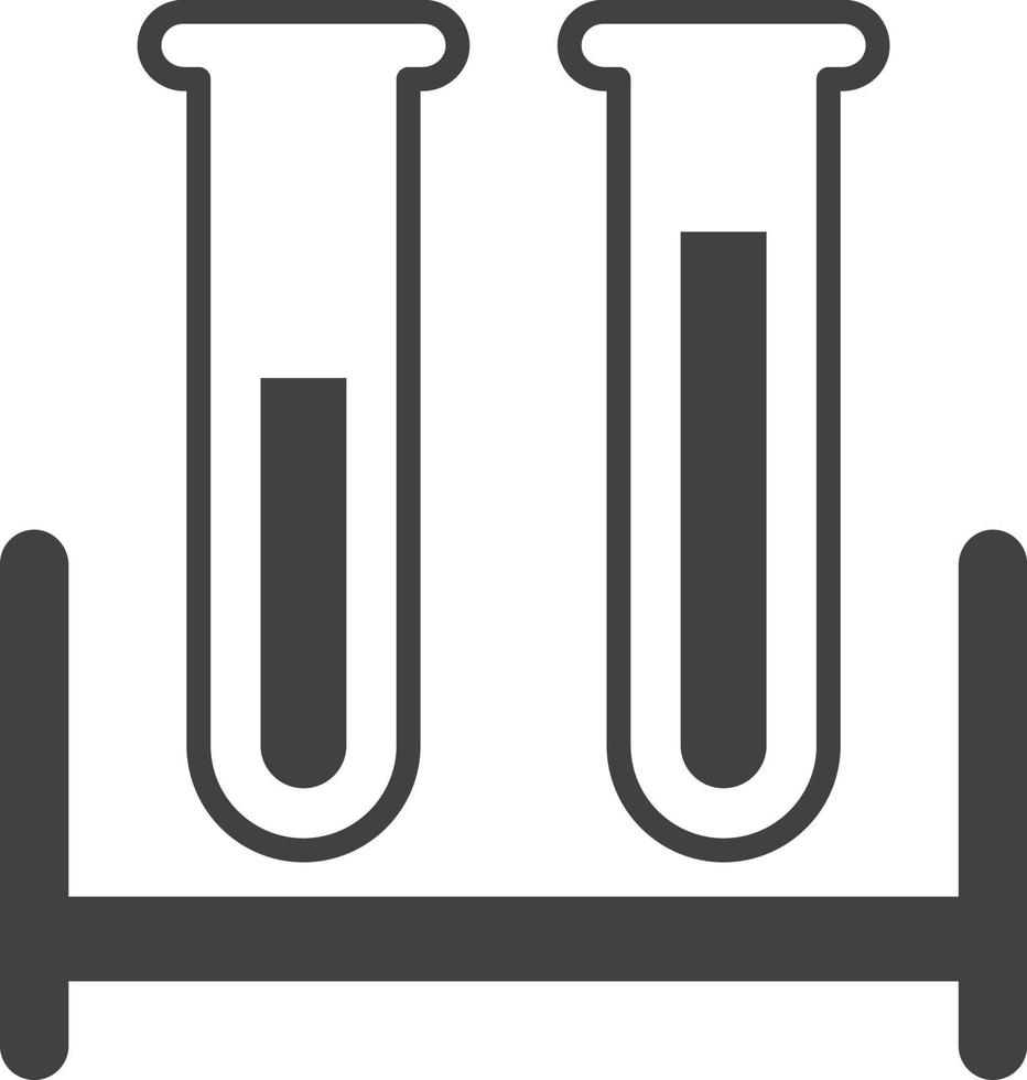 tubo químico ou ilustração de tubo de ensaio em estilo minimalista vetor